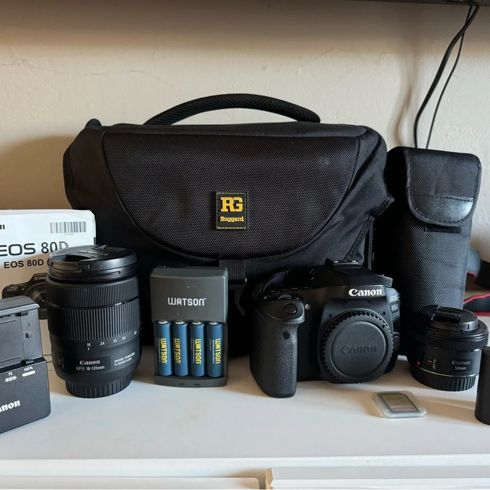 Canon EOS 80D, With Lenses and accessories